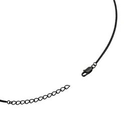 URBANCORE-STAINLESS STEEL NECKLACE WITH PENDANT - BLACK COLORED