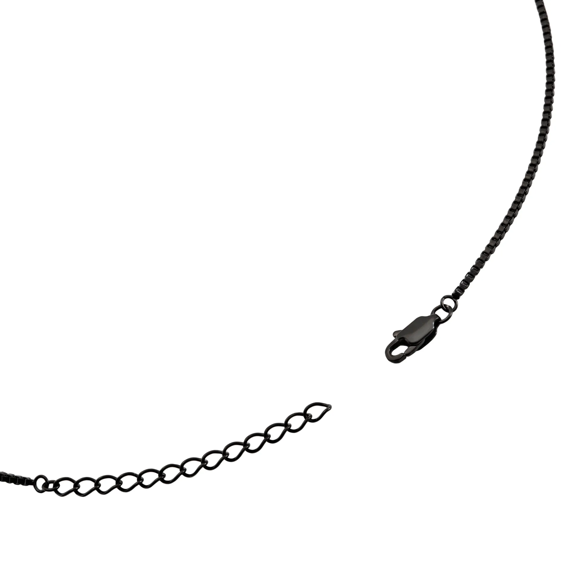 URBANCORE-STAINLESS STEEL NECKLACE WITH PENDANT - BLACK COLORED