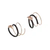 WRAP-EARRINGS IN POLISHED STEEL IP ROSE AND IP BLACK
