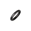 Y-IP BLACK STEEL RING WITH CUBIC ZIRCONIA