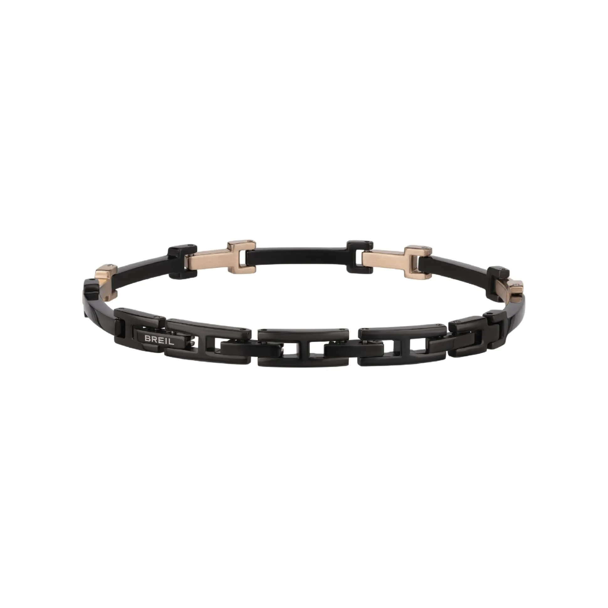Y-IP ROSE AND IP BLACK STEEL BRACELET